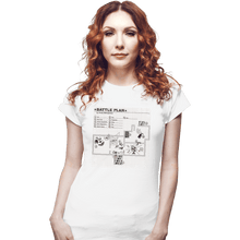 Load image into Gallery viewer, Shirts Fitted Shirts, Woman / Small / White Battle Plan
