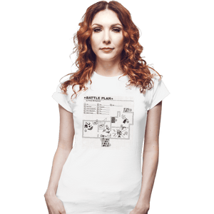 Shirts Fitted Shirts, Woman / Small / White Battle Plan
