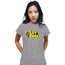 Load image into Gallery viewer, Secret_Shirts Fitted Shirts, Woman / Small / Sports Grey Let&#39;s Rock
