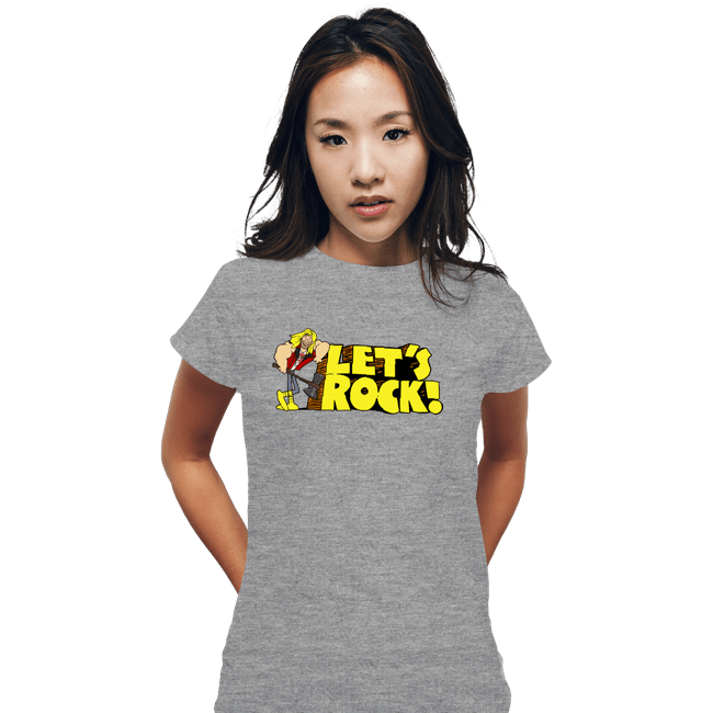 Secret_Shirts Fitted Shirts, Woman / Small / Sports Grey Let's Rock