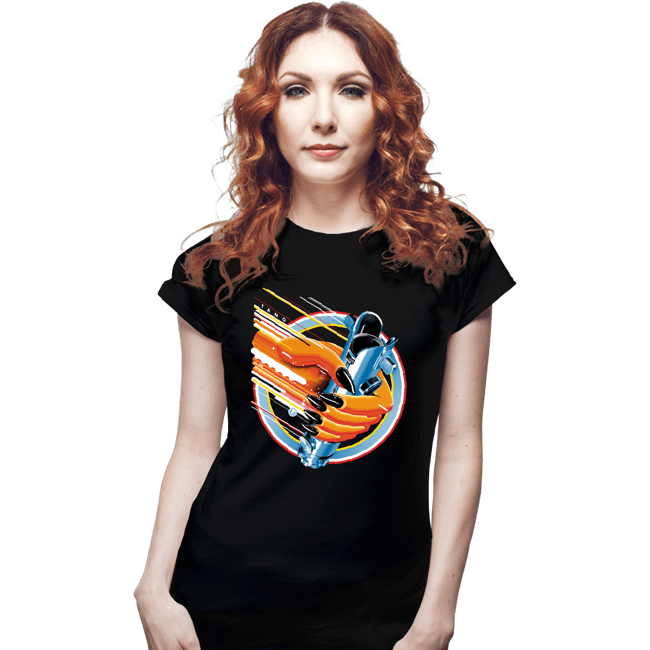 Daily_Deal_Shirts Fitted Shirts, Woman / Small / Black Turbo Force