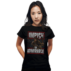 Shirts Fitted Shirts, Woman / Small / Black Impish Or Admirable