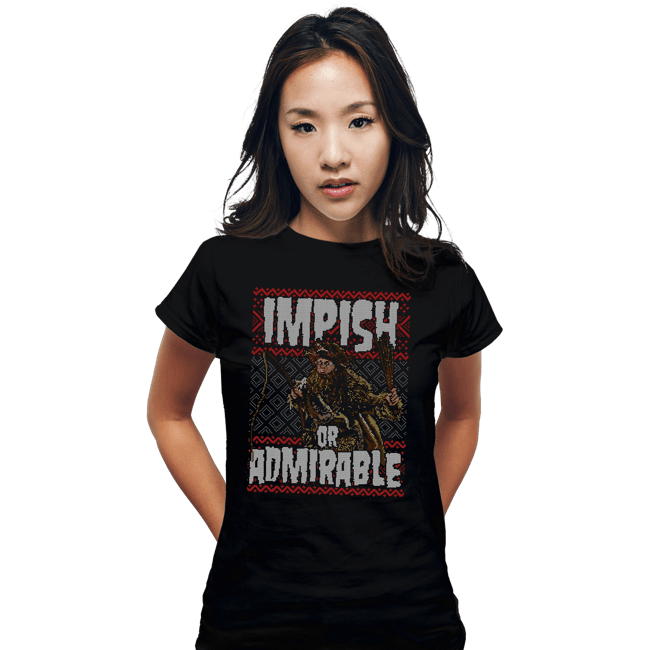 Shirts Fitted Shirts, Woman / Small / Black Impish Or Admirable