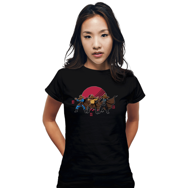 Shirts Fitted Shirts, Woman / Small / Black Three Straw Hats