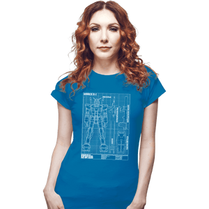 Shirts Fitted Shirts, Woman / Small / Sapphire RX-78-2 Blueprint