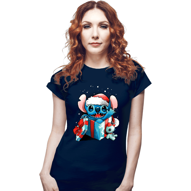 Daily_Deal_Shirts Fitted Shirts, Woman / Small / Navy The Christmas Experiment
