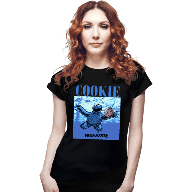 Daily_Deal_Shirts Fitted Shirts, Woman / Small / Black Never Cookie