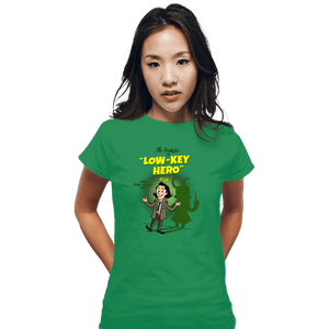 Secret_Shirts Fitted Shirts, Woman / Small / Irish Green Low-Key Hero