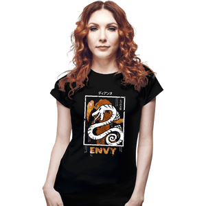 Shirts Fitted Shirts, Woman / Small / Black Sin of Envy Serpent