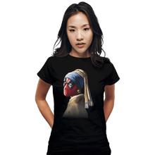 Load image into Gallery viewer, Shirts Fitted Shirts, Woman / Small / Black Hero With A Pearl Earring
