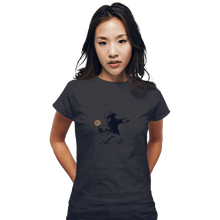 Load image into Gallery viewer, Shirts Fitted Shirts, Woman / Small / Dark Heather Banksy Flower
