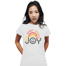 Load image into Gallery viewer, Shirts Fitted Shirts, Woman / Small / White This Shirt Sparks Joy
