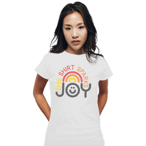 Shirts Fitted Shirts, Woman / Small / White This Shirt Sparks Joy