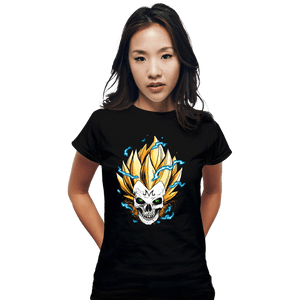 Daily_Deal_Shirts Fitted Shirts, Woman / Small / Black Majin Skeletron