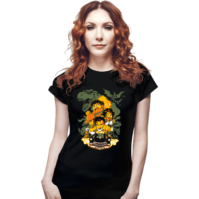 Shirts Fitted Shirts, Woman / Small / Black Cadillacs and Dinosaurs Heroes