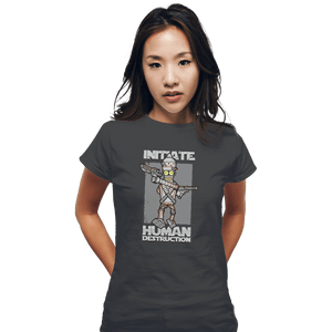Shirts Fitted Shirts, Woman / Small / Charcoal Initiate Human Destruction