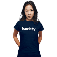 Load image into Gallery viewer, Shirts Fitted Shirts, Woman / Small / Navy fsociety
