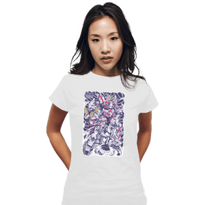 Shirts Fitted Shirts, Woman / Small / White Unicorn Gundam
