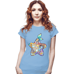 Shirts Fitted Shirts, Woman / Small / Powder Blue Magical Silhouettes - Paopu Fruit