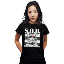 Load image into Gallery viewer, Shirts Fitted Shirts, Woman / Small / Black S.O.D.
