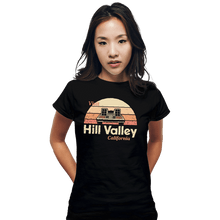 Load image into Gallery viewer, Daily_Deal_Shirts Fitted Shirts, Woman / Small / Black Visit Hill Valley
