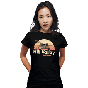 Daily_Deal_Shirts Fitted Shirts, Woman / Small / Black Visit Hill Valley