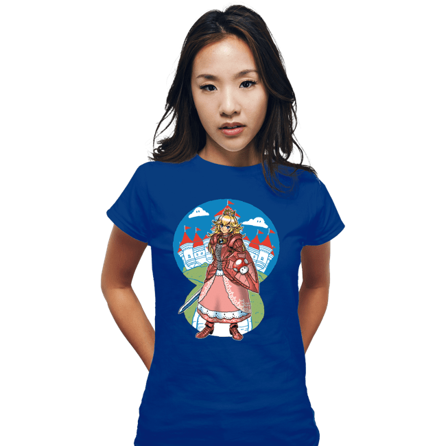 Daily_Deal_Shirts Fitted Shirts, Woman / Small / Royal Blue Armored Princess