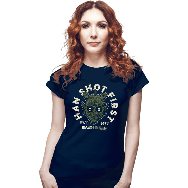 Daily_Deal_Shirts Fitted Shirts, Woman / Small / Navy Han Sho7 Firs7