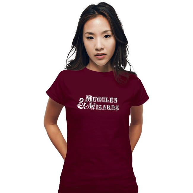 Secret_Shirts Fitted Shirts, Woman / Small / Maroon Muggles And Wizards