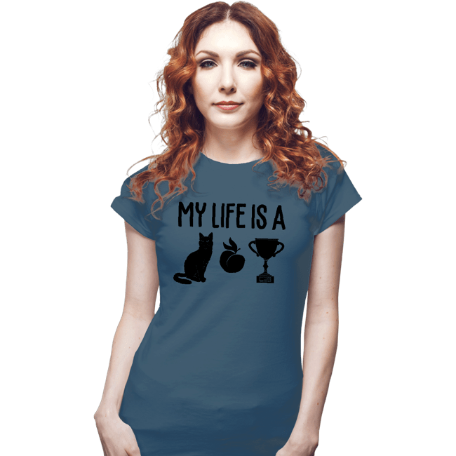 Secret_Shirts Fitted Shirts, Woman / Small / Indigo Blue Cat Butt Trophy