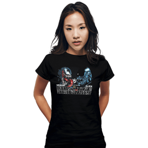 Shirts Fitted Shirts, Woman / Small / Black Select Venom VS Alien