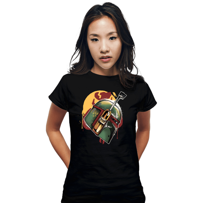 Shirts Fitted Shirts, Woman / Small / Black Mandalorian Hunter