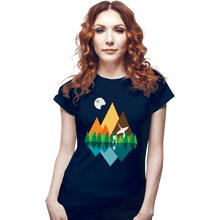 Load image into Gallery viewer, Secret_Shirts Fitted Shirts, Woman / Small / Navy The Forest View

