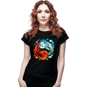 Shirts Fitted Shirts, Woman / Small / Black Dragons of Fire And Water