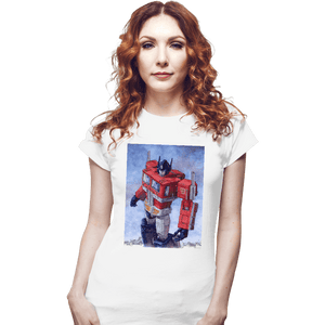 Secret_Shirts Fitted Shirts, Woman / Small / White Optimus Watercolor