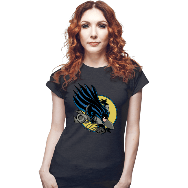 Daily_Deal_Shirts Fitted Shirts, Woman / Small / Dark Heather Bat 300