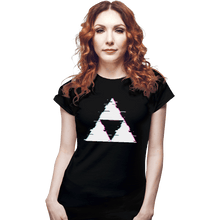 Load image into Gallery viewer, Shirts Fitted Shirts, Woman / Small / Black Ddjvigo&#39;s Glitch Triforce
