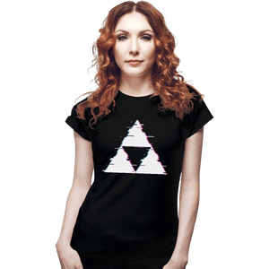Shirts Fitted Shirts, Woman / Small / Black Ddjvigo's Glitch Triforce