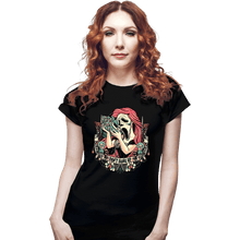 Load image into Gallery viewer, Daily_Deal_Shirts Fitted Shirts, Woman / Small / Black Ariel Ghostface
