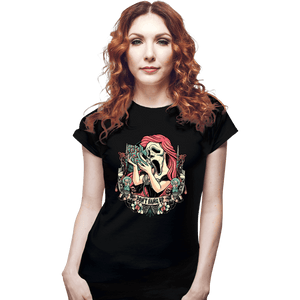 Daily_Deal_Shirts Fitted Shirts, Woman / Small / Black Ariel Ghostface