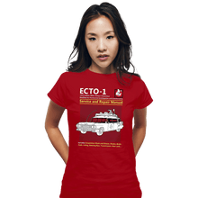 Load image into Gallery viewer, Secret_Shirts Fitted Shirts, Woman / Small / Red Ecto 1 Repair Manual
