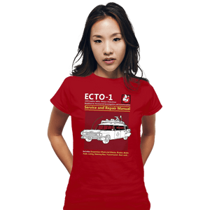 Secret_Shirts Fitted Shirts, Woman / Small / Red Ecto 1 Repair Manual
