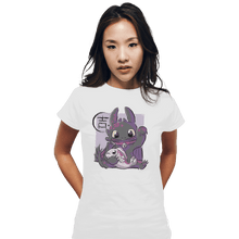 Load image into Gallery viewer, Shirts Fitted Shirts, Woman / Small / White Maneki Toothless
