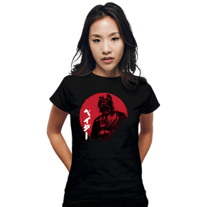 Daily_Deal_Shirts Fitted Shirts, Woman / Small / Black Red Sun Vader