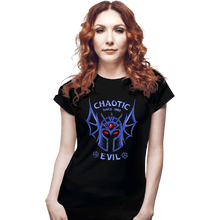 Load image into Gallery viewer, Daily_Deal_Shirts Fitted Shirts, Woman / Small / Black Chaotic Evil 83
