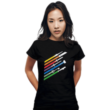 Load image into Gallery viewer, Shirts Fitted Shirts, Woman / Small / Black Weapon Streaks
