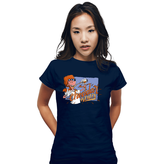 Secret_Shirts Fitted Shirts, Woman / Small / Navy Cheddar Whizzy!
