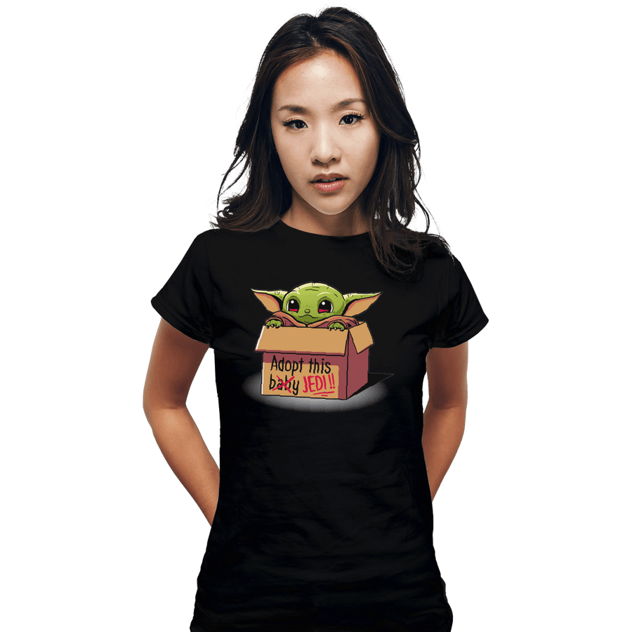 Shirts Fitted Shirts, Woman / Small / Black Adopt This Jedi