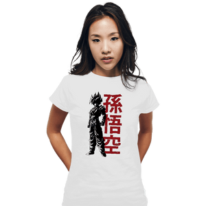 Shirts Fitted Shirts, Woman / Small / White The Super Saiyan