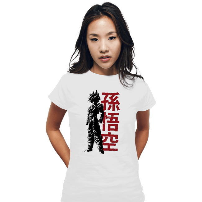 Shirts Fitted Shirts, Woman / Small / White The Super Saiyan